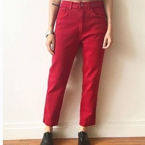 Vintage red Bill Blass tapered denim ♥️